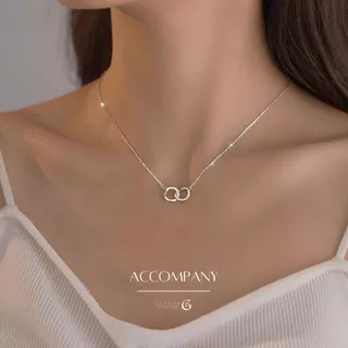 GLAMOR✨สร้อยคอเงินแท้ Accompany จี้สร้อยคอ จี้เงิน รักกัน สร้อยเงิน หรูหราระดับกลาง มีระดับ