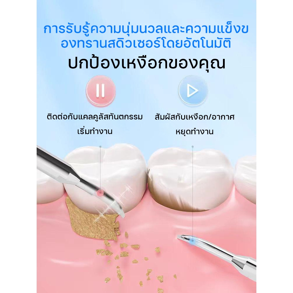 HYUNDAI เครื่องขูดหินปูน ที่ขูดหินปูน ขูดหินปูนเอง ไม่เจ็บเหงือก ขจัดหินปูนฟัน+แปรงฟัน - รูปที่ 4