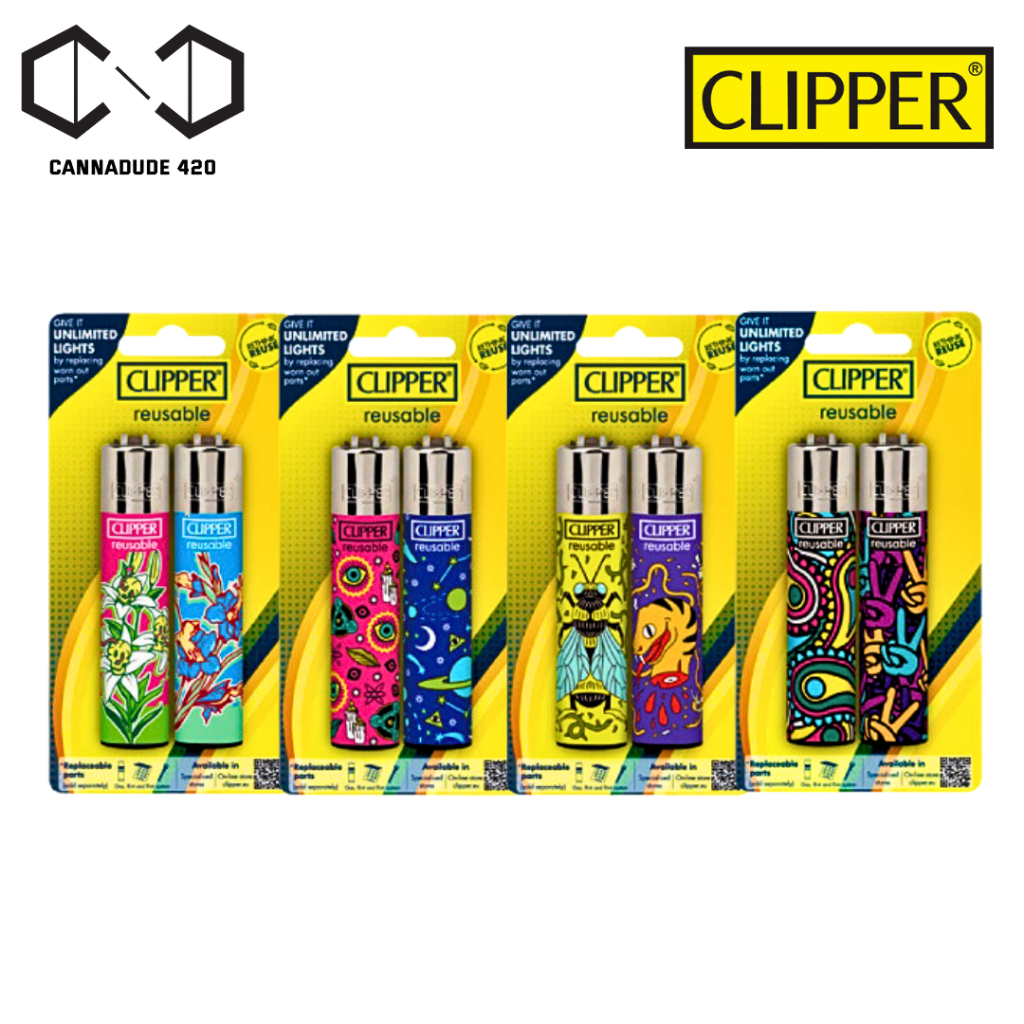 Clipper Blisters ไฟแช็ค 1แพ็ค2ชิ้น มีให้เลือกหลายลาย ไฟคลิปเปอร์