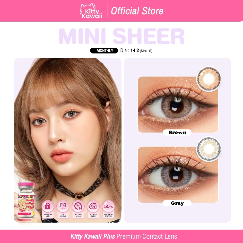 Kitty Kawaii Contact Lens : Mini Sheer - คอนแทคเลนส์รายเดือนคิตตี้ คาวาอิ พัส (VIAL)