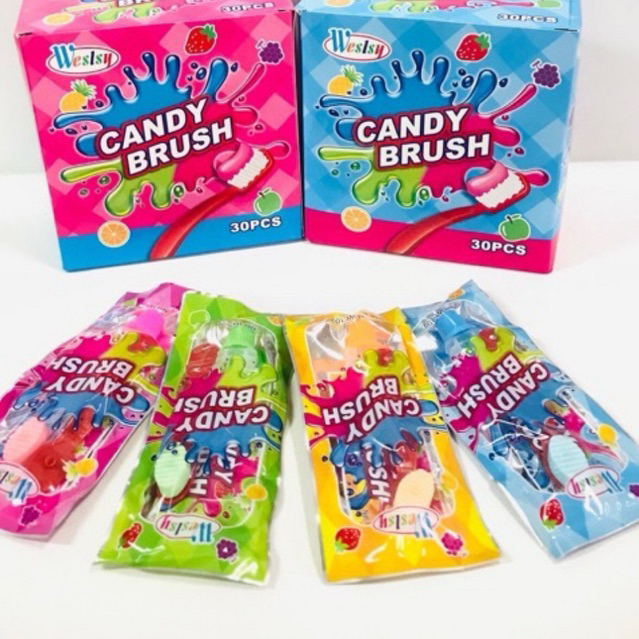 ขนม อมยิ้มแปรงสีฟันกระต่ายน้อย+แยมรสผลไม้ (30ชิ้น) พร้อมส่ง