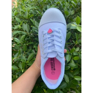 Gerry Gang รองเท้าผ้าใบนักเรียน รุ่น PK888 ผ้าใบขาว พื้นชมพู มองมุมไหนก็สวยเบอร์ 31 - 43 พร้อมส่ง