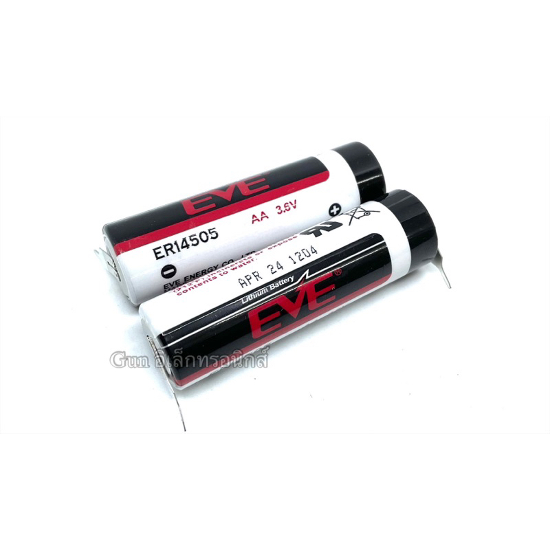 ER14505 (AA) 3.6V Lithium Battery EVE ขาลงปริ้น แบตเตอรี่ลิเธียม (แบตใหม่) ปี24 พร้อมส่ง ออกบิลได้
