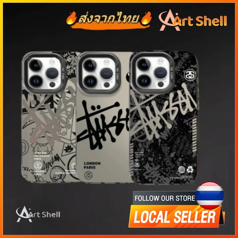 เคสไอโฟน 13 ยี่ห้อ เคส IPhone 15 12 16 14 11 13 Pro Max X XS Max 8 7 Plus SE 2020 เคสคู่ เรียบง่าย แฟชั่น เรียบง่าย เคส