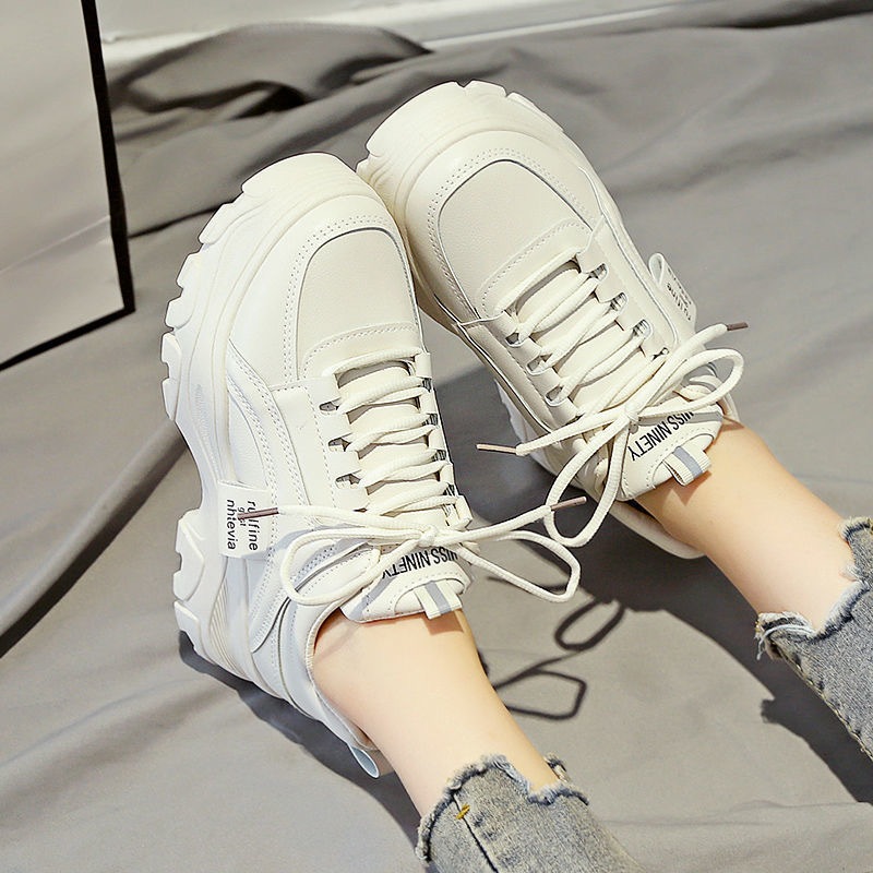 LucyBella รองเท้าผ้าใบ 3 สีให้เลือก รองเท้าผ้าใบผู้หญิง PU ด้านล่างนุ่ม ผู้หญิง รองเท้า 1205