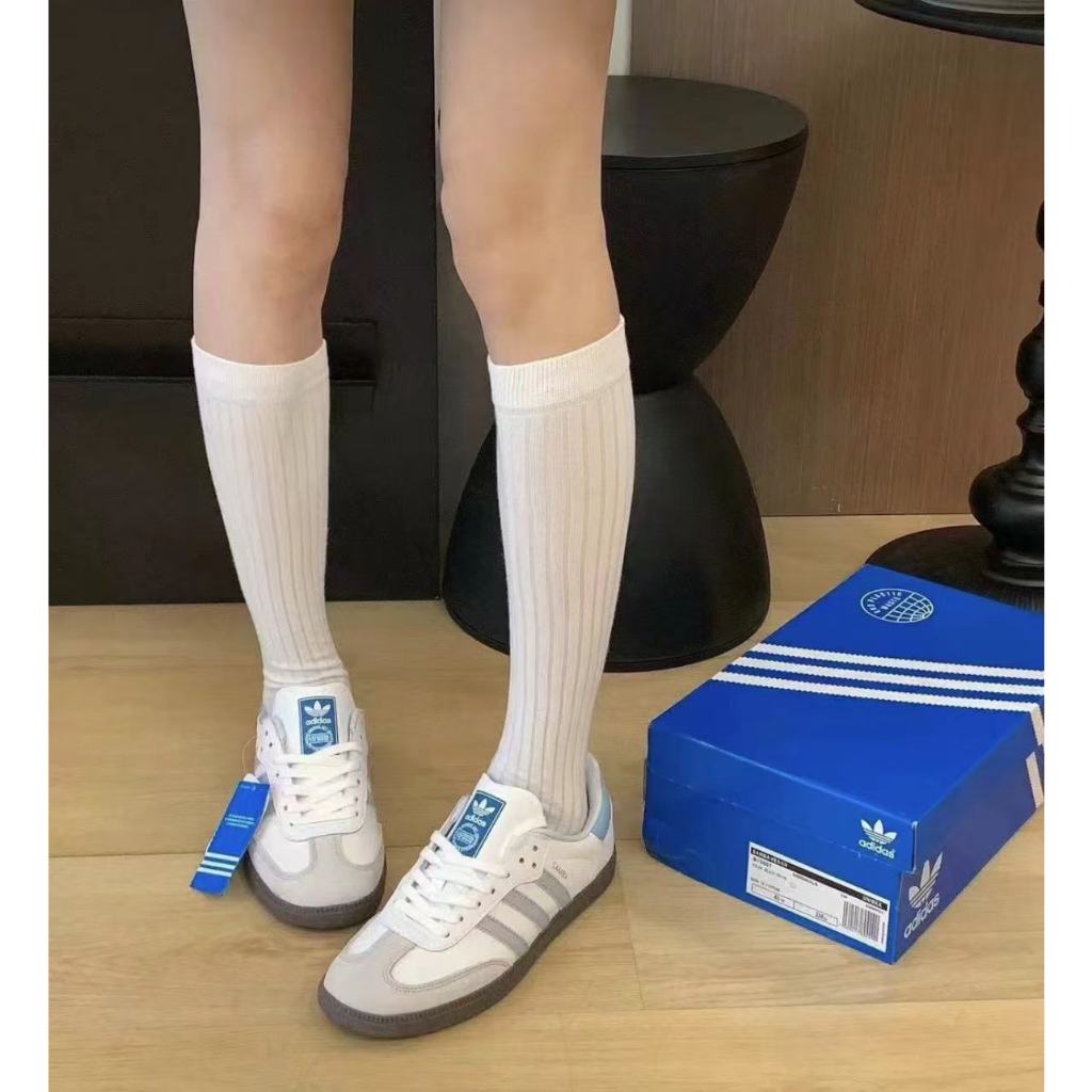 （ของแท้ 100 %）💯adidas originals Samba OG ID2055 สีเบจฟ้า