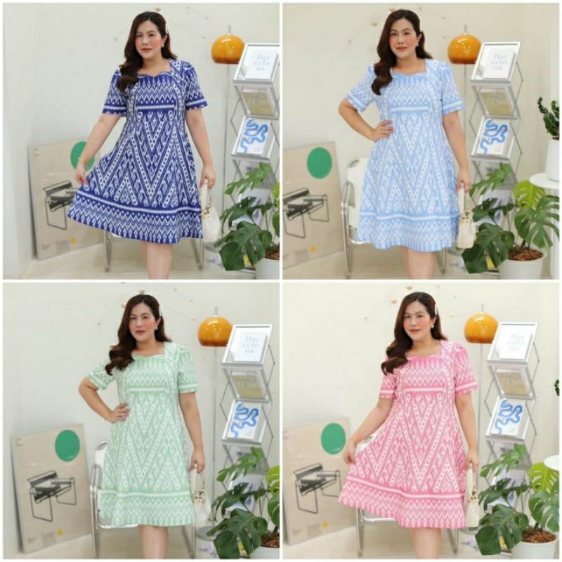 323 มีXL-8xl(ปกติ)ยาว39"เดรสลายไทยผ้าทองานพรี่เมี่ยม