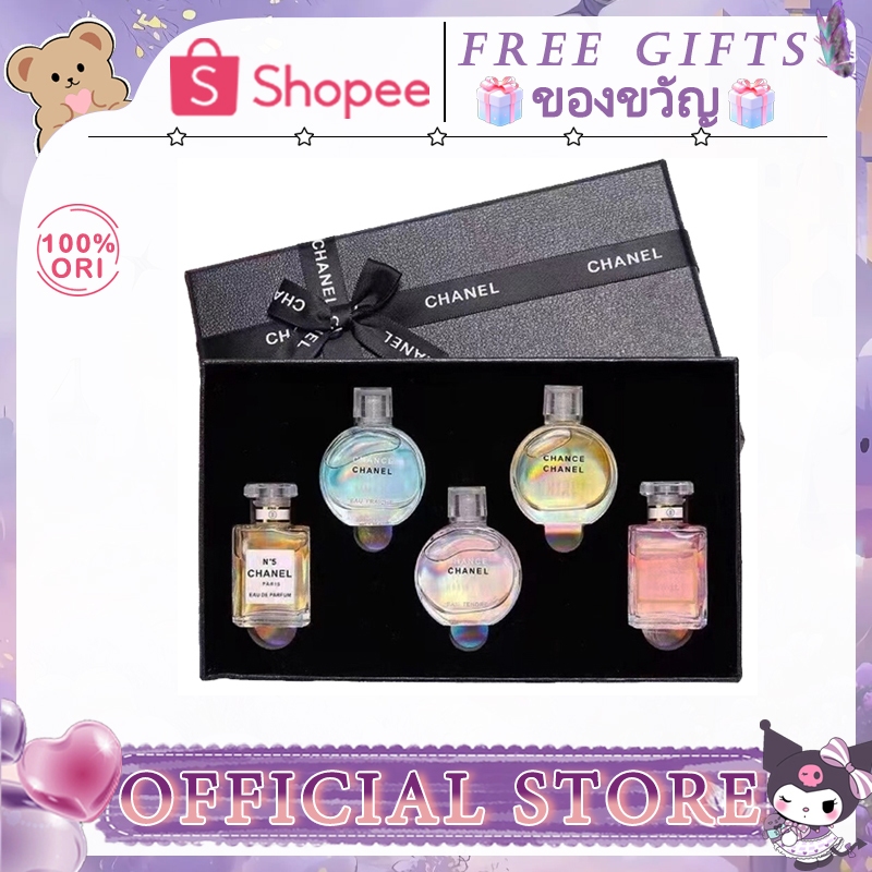 Perfume gift set coco/chance/ N°5 EDP 7.5ML*5 Travel Size กล่องของขวัญน้ําหอม น้ําหอมเด็กผู้หญิง