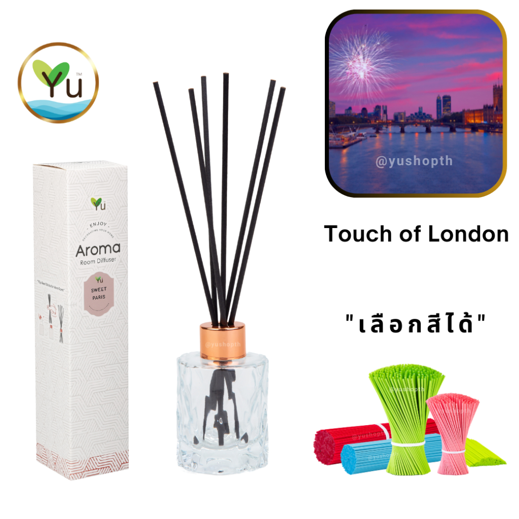 🌟กลิ่น Touch of London | Room Diffuser ก้านไม้หอม : กลิ่นคล้าย Berberry Her London Dream EDP | ขวดเพ