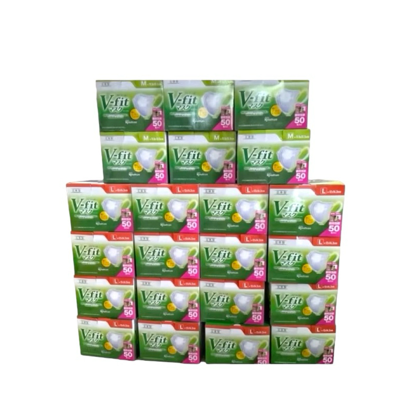 V-Fit Mask 50 ชิ้น 1 กล่อง แมสVfit หน้ากากอนามัยไอริสโอยามะ V-Fit Mask (แมสบาง หายใจสะดวก)