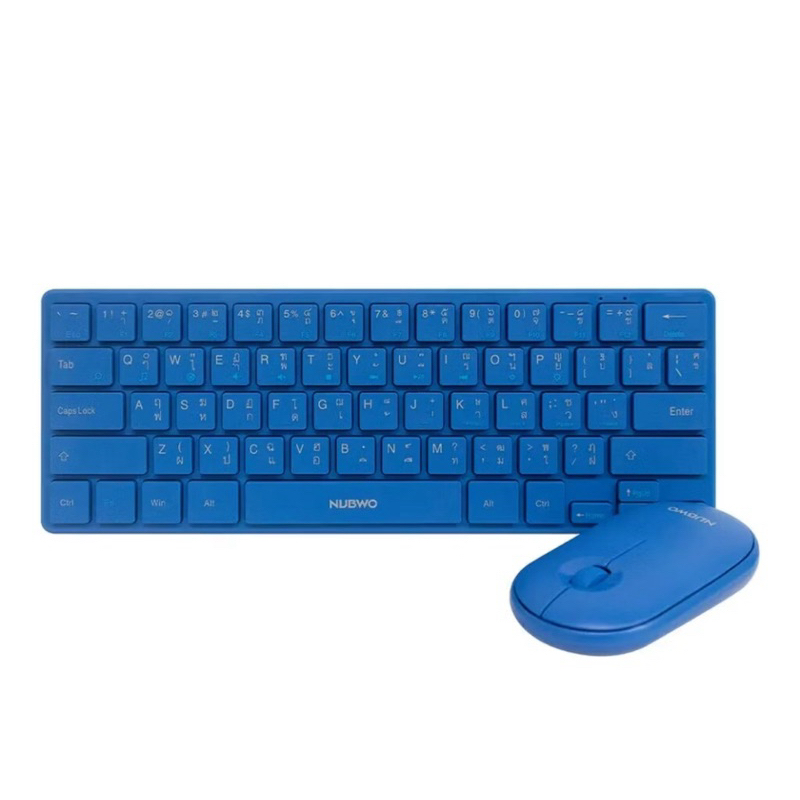 🛵ส่งต่อ💨 NUBWO NKM633 BLUE KEYBOARD & MOUSE WIRELESS