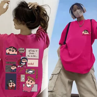 เสื้อยืดแขนสั้นผู้หญิงแฟชั่นฤดูร้อนมาใหม่ oversize เสื้อผ้าสาวอวบวัยรุ่นน่ารัก เสื้อโอเวอร์ไซส์เกาหลี พิมพ์ลายการ์ตู