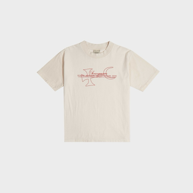 FUXURY 'Saviour’  Cream Tee
