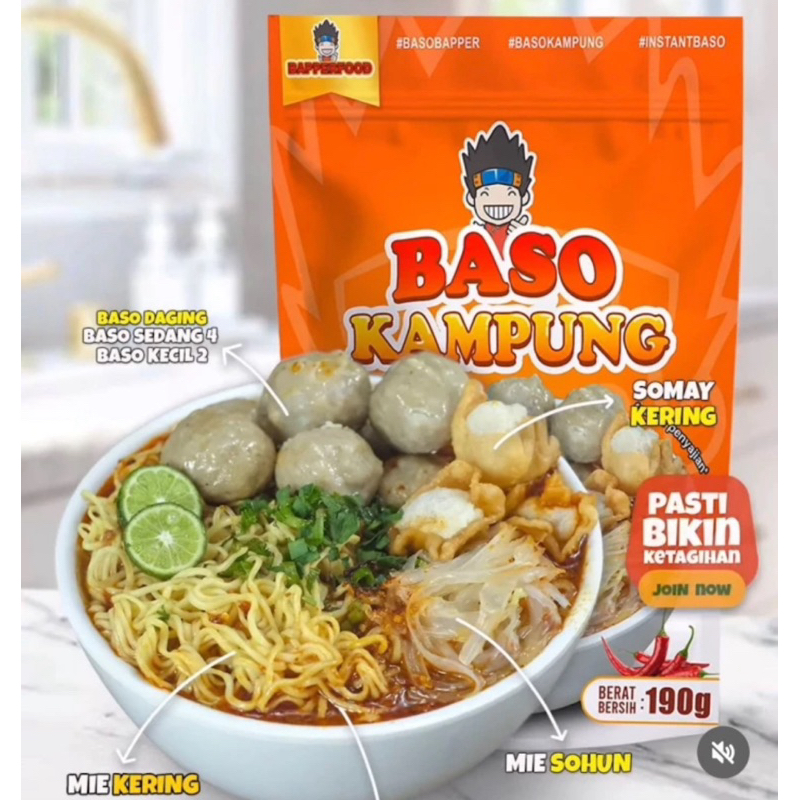 Indonesia Baso Kampung Bapper 190 gram / Bapper Village Meatballs