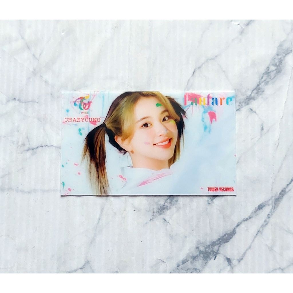 Clear การ์ด POB แชยอง จาก Tower Record ของแท้ อัลบั้ม ญี่ปุ่น TWICE Fanfare Japanese Album พร้อมส่ง 