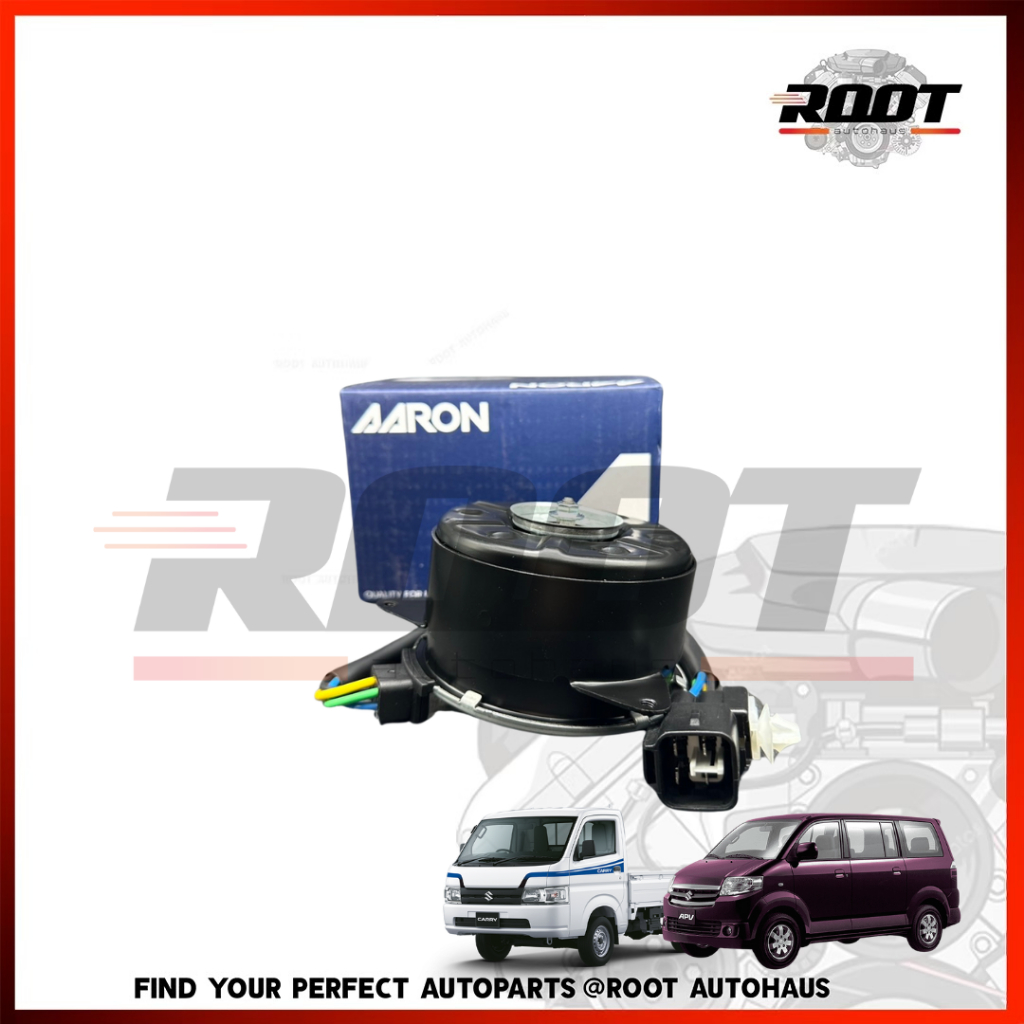 AARON มอเตอร์พัดลมหม้อน้ำ M มีสาย SUZUKI CARRY SWIFT APV หมุนทวน เบอร์ 1FAN9102