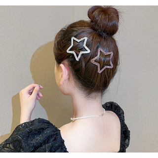 💕 💕 💕🌟🌟พร้อมส่ง !!!🌟🌟 เซตกิ๊บติดผมรูปดาวห้าแฉกประดับเพชรหรูหราเกาหลี 💕 💕 💕