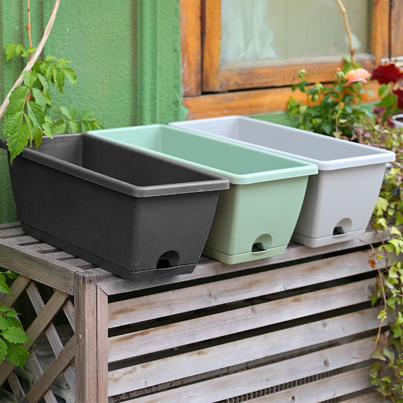 กระถางรางพลาสติก มินิ กระถาง กระถางรางยาวเล็ก จัดสวน ทนทาน และ มี 6 สี