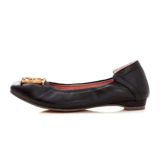 O&B รองเท้าหนังแกะ รุ่น AUDREY HER CREST IN GIRL IN BLACK-11257CS32166F_C4BKXX