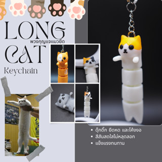 พวงกุญแจแมวยืด ดุ๊กดิ๊กได้ แมวมีม (Longcat Keychain) 3D Prin…