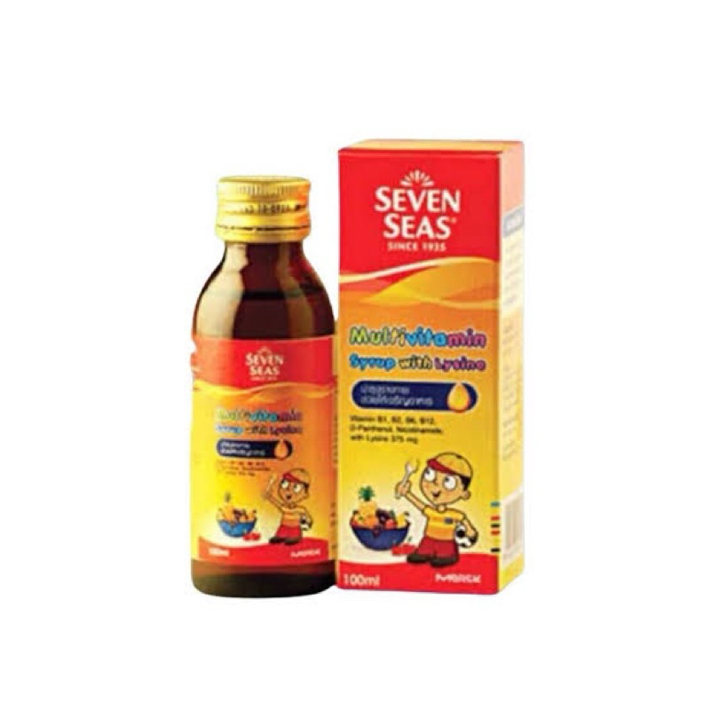 Seven Seas Multivitamin Syrup with Lysine เซเว่นซี วิตามินรวมผสมไลซีน 100ml.