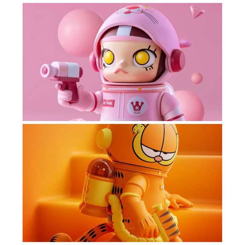 [พร้อมส่ง ] 400% Mega Space Molly - Garfield & Pink Panther | Popmart ของใหม่ ในซีล!