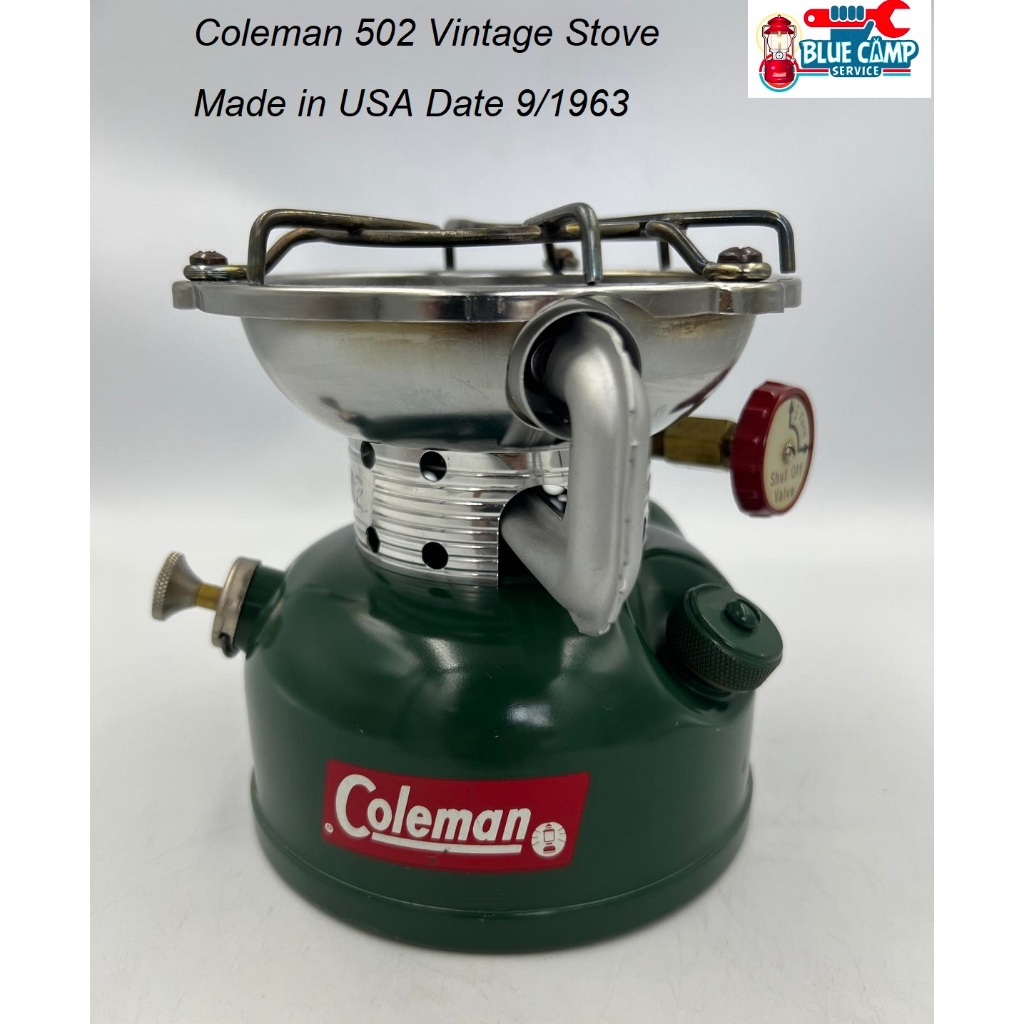 เตาน้ำมัน Coleman Vintage Stove รุ่น 502-700 Green วาล์วแดง made in USA Date 9/1963