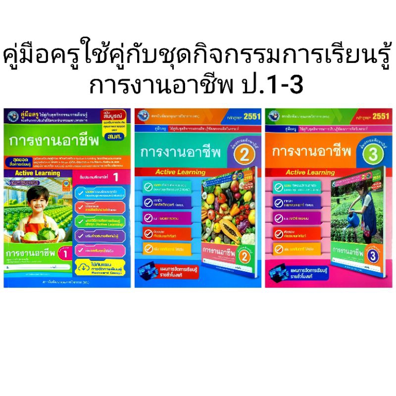 พว. คู่มือครู ใช้คู่กับชุดกิจกรรม การงานอาชีพ ป.1-3 /พัฒนาวิชาการ
