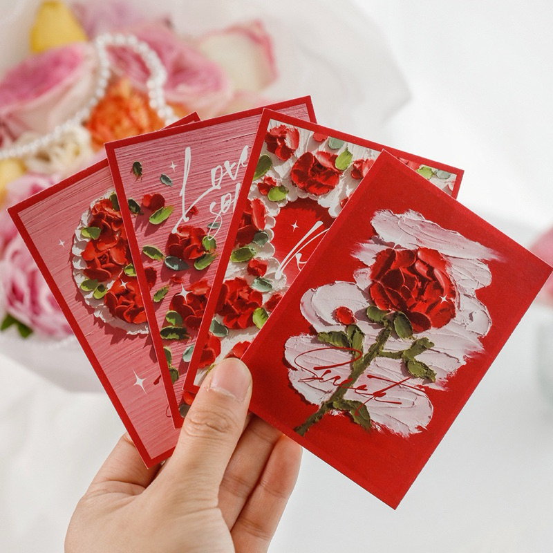 (แบบK2) การ์ดอวยพร การ์ดวาเลนไทน์ Valentines Card การ์ดดอกไม้ การ์ดอวยพรราคาถูก