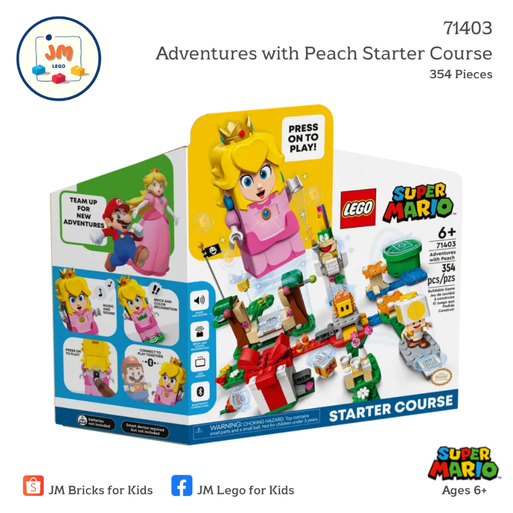 LEGO Super Mario 71403 Adventures with Peach Starter Course (354 Pieces) สำหรับเด็กอายุ 6 ปีขึ้นไป