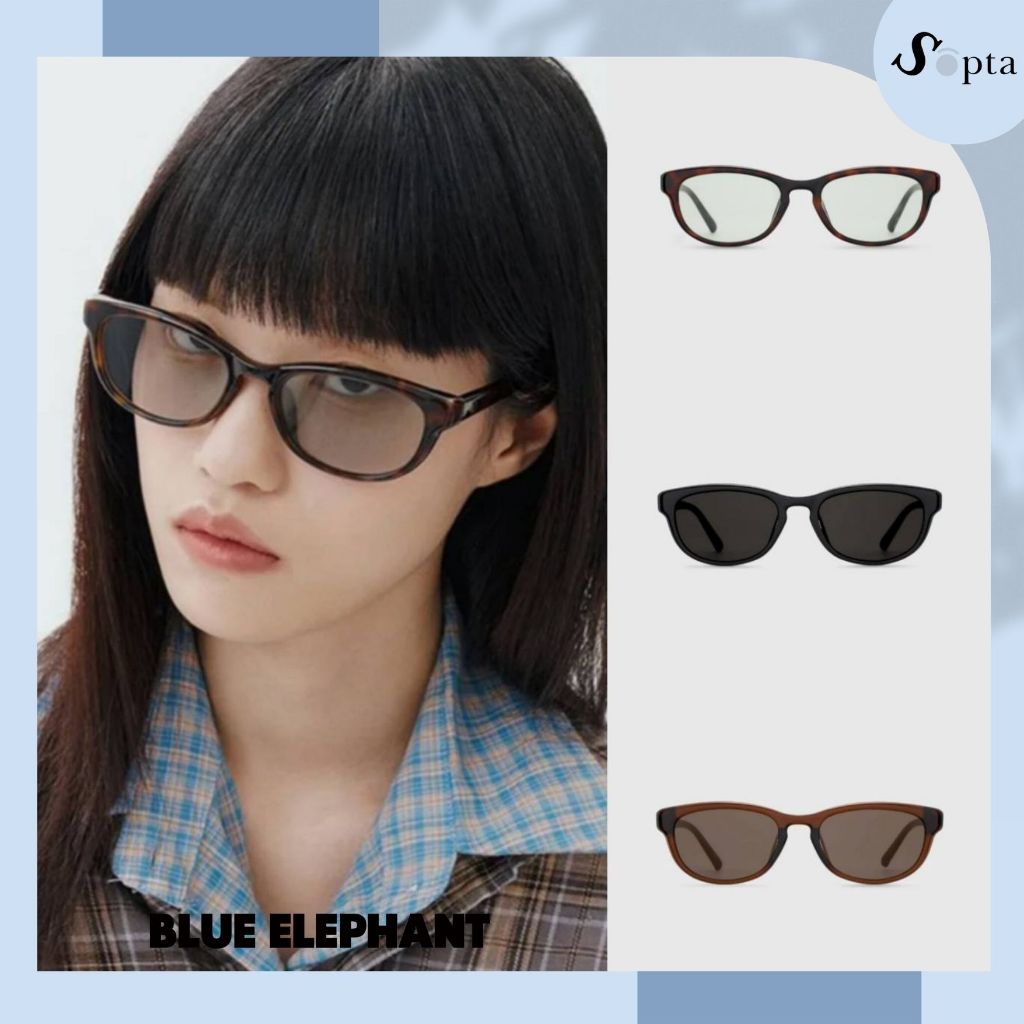 (พร้อมส่ง ไม่ต้องรอพรี🇰🇷) แว่นกันแดด แว่น Blue elephant รุ่น HOEN