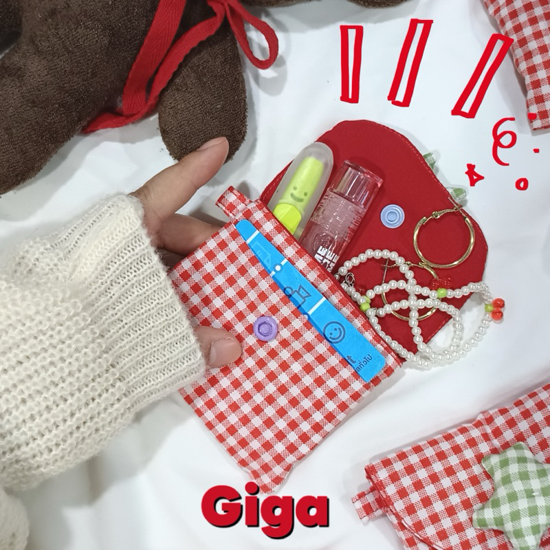 Giga กระเป๋าสตางค์ Tomato ใส่บัตร ใส่เหรียญ ของจุ๊กจิ๊ก กระเป๋ามะเขือเทศ