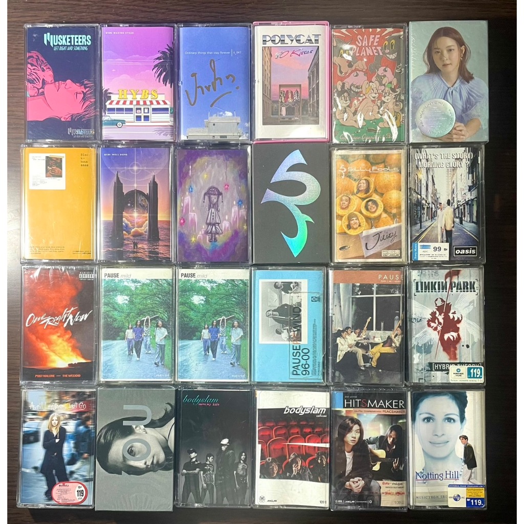 เทปเพลงไทย สากล เทปคาสเซ็ท cassette tape: Hybs, Polycat, Blackbeans, Safeplanet, Avril, Oasis, Bodys