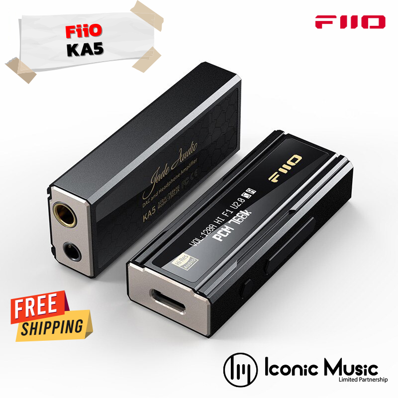 FiiO KA5 DAC/AMP พกพา พร้อมจอแสดงผล OLED ของแท้ ประกันศูนย์ไทย 1 ปี