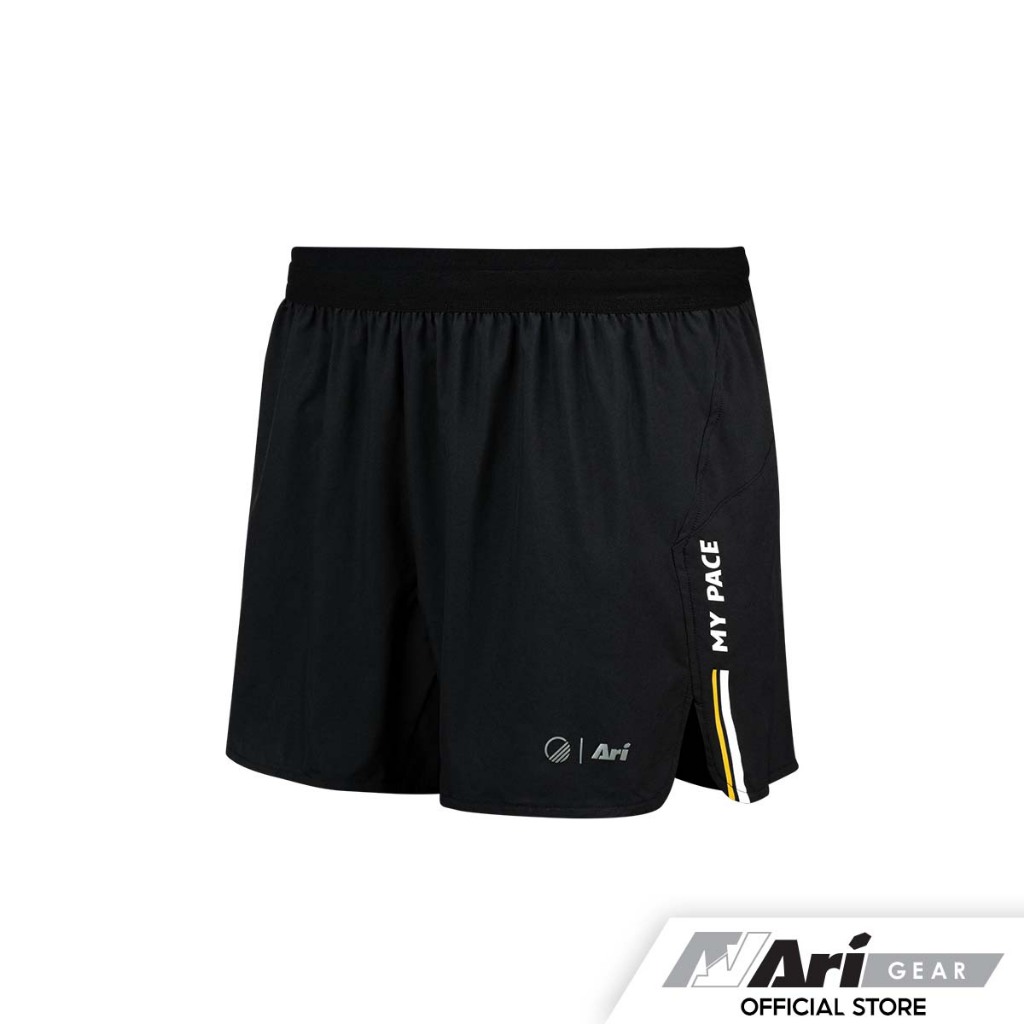 WAKINGBEE X ARI MEN'S DASH 3" RUNNING SHORTS - BLACK (AAP2774-01) กางเกงวิ่งขาสั้น ผู้ชาย 3 นิ้ว WAKINGBEE X ARI สีดำ