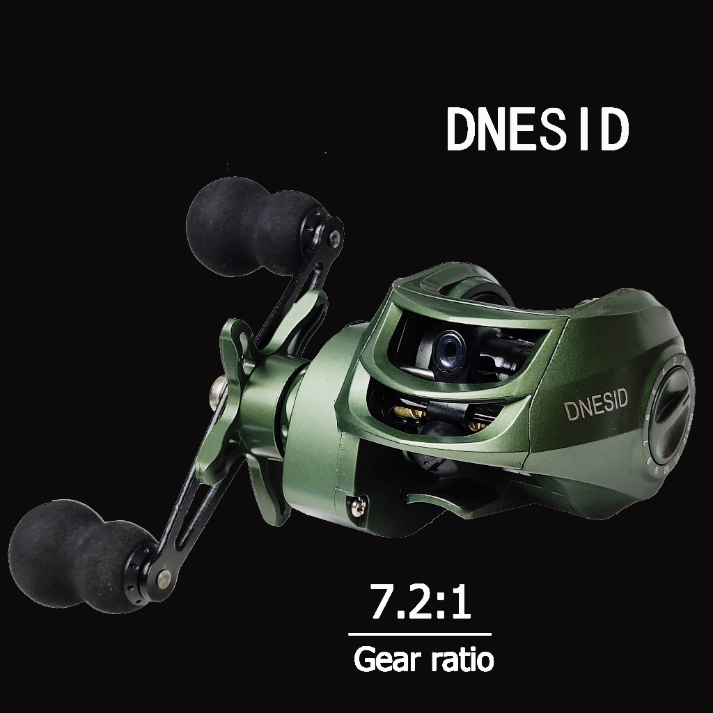 DNESID รอกเบสหยดน้ำ Baitcasting Reel แรงลาก  อัตราทดเกียร์ความเร็วสูง 7.2:1 น้ำจืด - Sports, ออกกำลังกาย