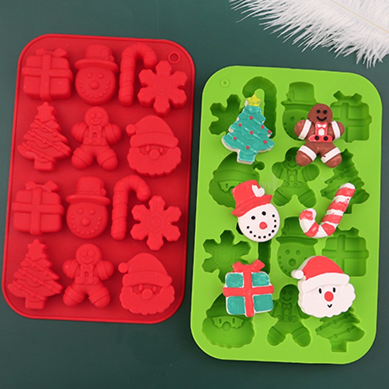 พร้อมส่ง พิมพ์ซิลิโคน ลาย Christmas พิมพ์อบขนม ทนความร้อนสูง