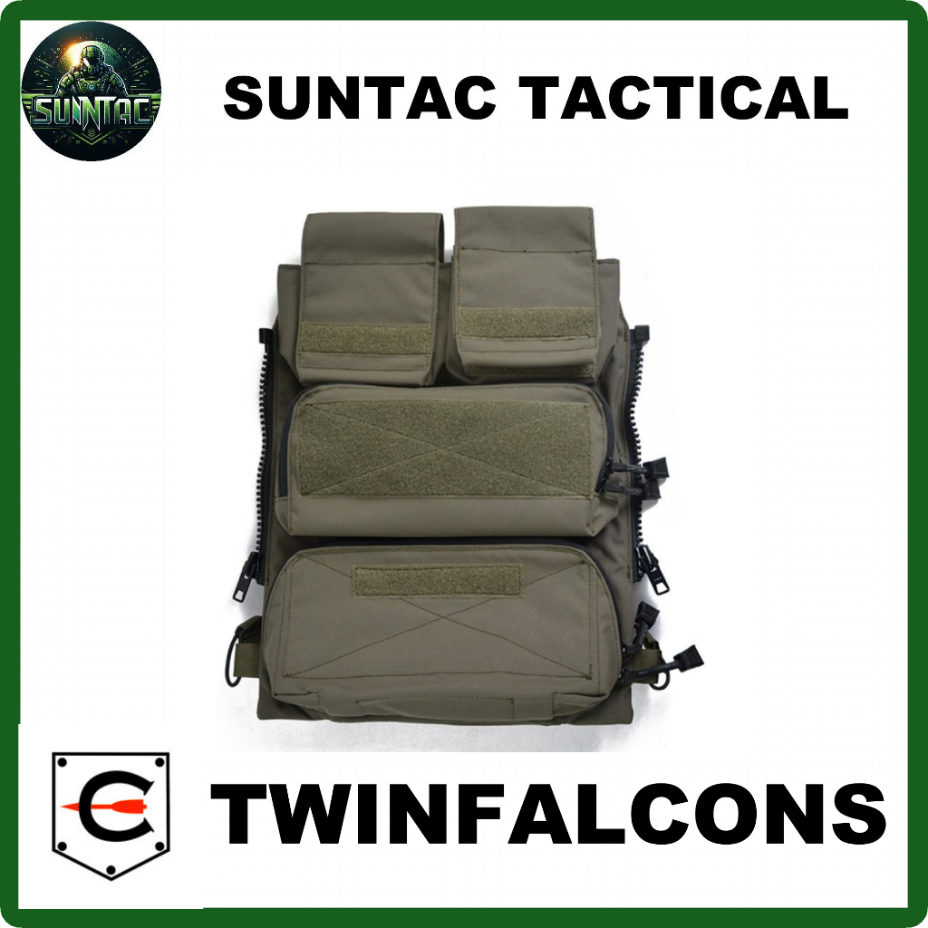Twinfalcons กระเป๋าหลังติดเสื้อเกราะ| Back Pouch Zip-On Panel 2.0 | TW-P075