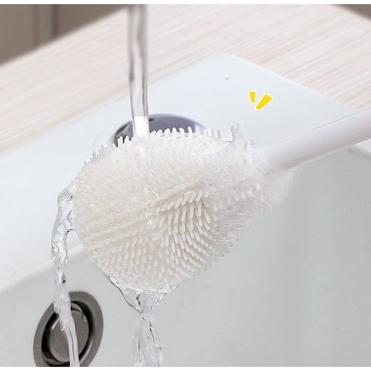 แปรงล้างขวดซิลิโคน แปรงล้างแก้ว ขวดนม ที่ล้างขวด ด้ามจับยาว สําหรับทําความสะอาดถ้วยแก้ว แปรงทำความสะอาด