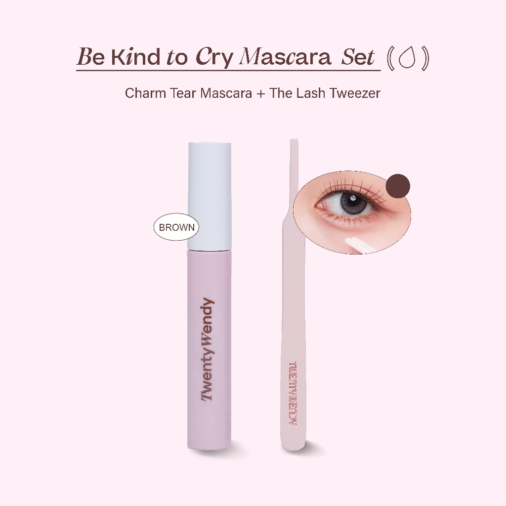 TWENTYWENDY | Be Kind to Cry CHARM TEAR SET ( CHARM TEAR + THE LASH TWEEZER )