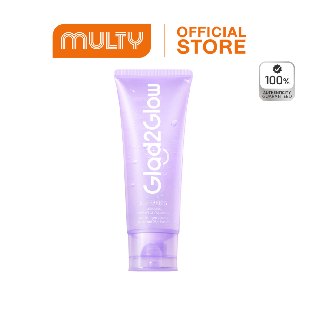 Glad2Glow Blueberry Ceramide Low Ph Gel Cleanser 70ml.