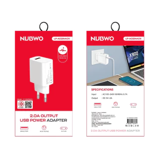 🔥ขายดีมาก🔥อะแดปเตอร์ หัวชาร์จ NUBWO LP-A02 (NA01) ADAPTER ENYX ของแท้ มี มอก.62368-1 USB-A 1 PORT กล้องวงจรปิด Xiaomi