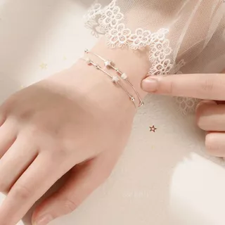 ESCOBAL กําไลเงิน Star Story สร้อยข้อมือเงินแท้ กําไรเงิน กําไลข้อมือผู้หญิง ข้อมือเงิน วาเลนไทน์