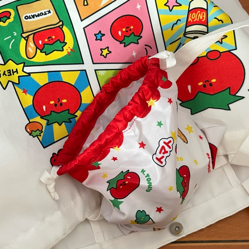 🍅🍀กระเป๋าหูรูด น้ำกลิ้งได้!! BY pleasenjoyy 💧drawstring bag กระเป๋าใส่ของอเนกประสงค์