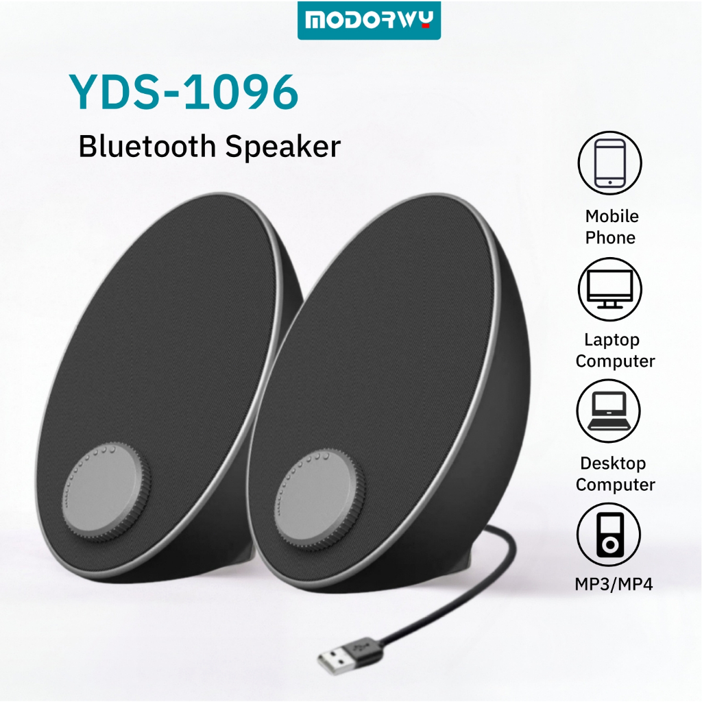 Modorwy ลำโพง ลําโพงคอม ลําโพงคอมพิวเตอร์ Bluetooth ลำโพงเดสก์ท็อป คอมพิวเตอร์ USB มีปุ่มปรับระดับเสียง