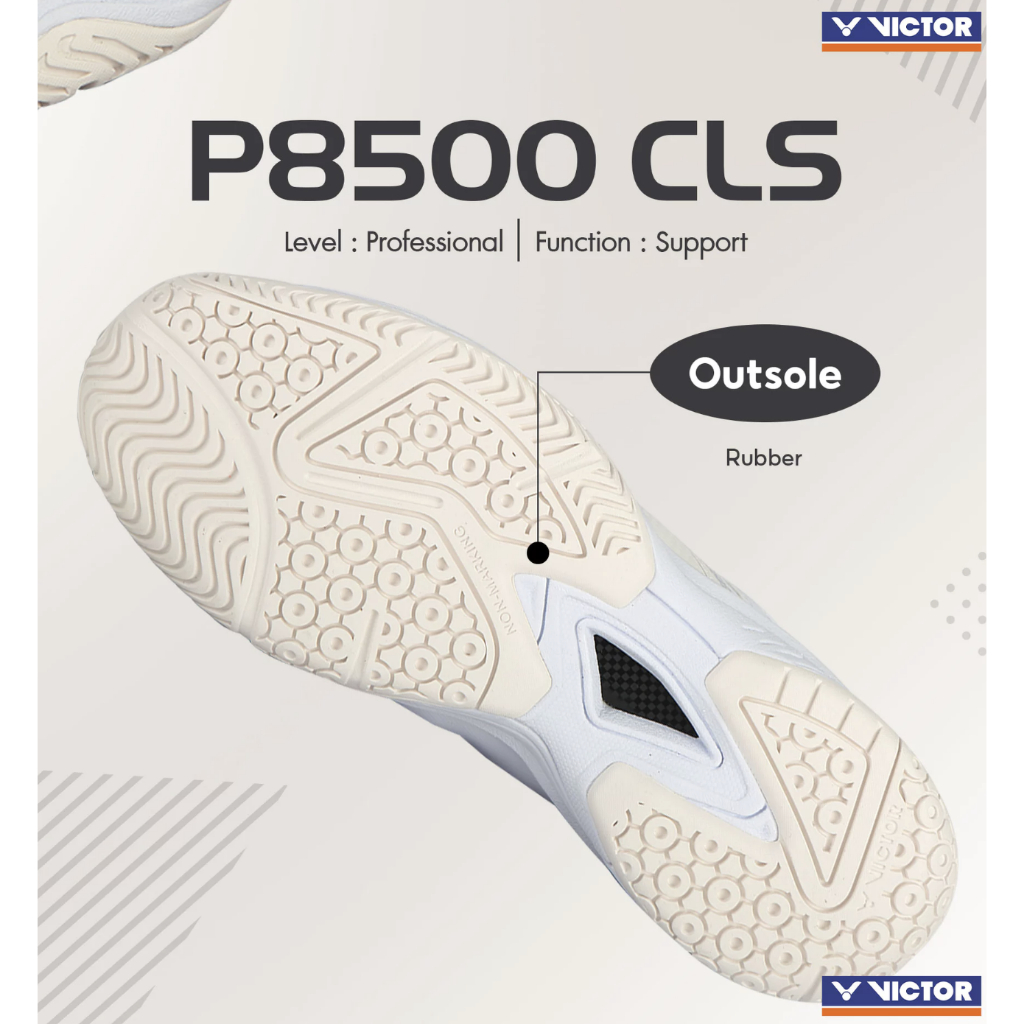 💥 แนะนำสำหรับมือใหม่💥 VICTOR P8500CLS 👟 รองเท้ากีฬาแบดมินตันรุ่นใหม่ [U-SHAPE 3.0]  สีเข้าใหม่! 💚 AG รูปที่ 6