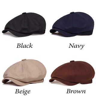 Unisex Beret แปดเหลี่ยม Newsboy หมวกกลางแจ้ง Casual อเนกประสงค์ Beret หมวก Peaked หมวกคลาสสิก Beret