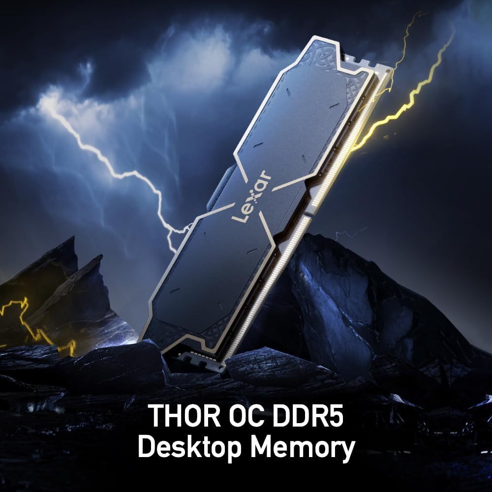 Lexar THOR OC Black DDR5 6000 U-DIMM 16GBX2 Dual pack (LD5U16G60C38LG-RGD) 6000MT/s: CL38 แรมพีซี