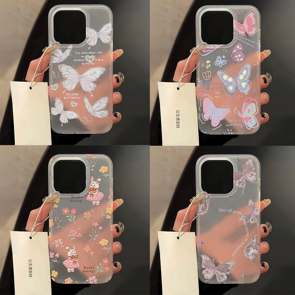 เคสไอโฟน Case สําหรับ for IPhone 16 13 15 Pro Max 11 12 14 Plus ดอกไม้ดอกเล็ก เคส ดอกไม้ เคสโทรศัพท์มือถือ