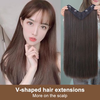 แฮร์พีชแบบแพ ผมตรง ยาว45cm 60cm ทรงV แฮร์พีชผมยาว แบบแพ หนีบ…